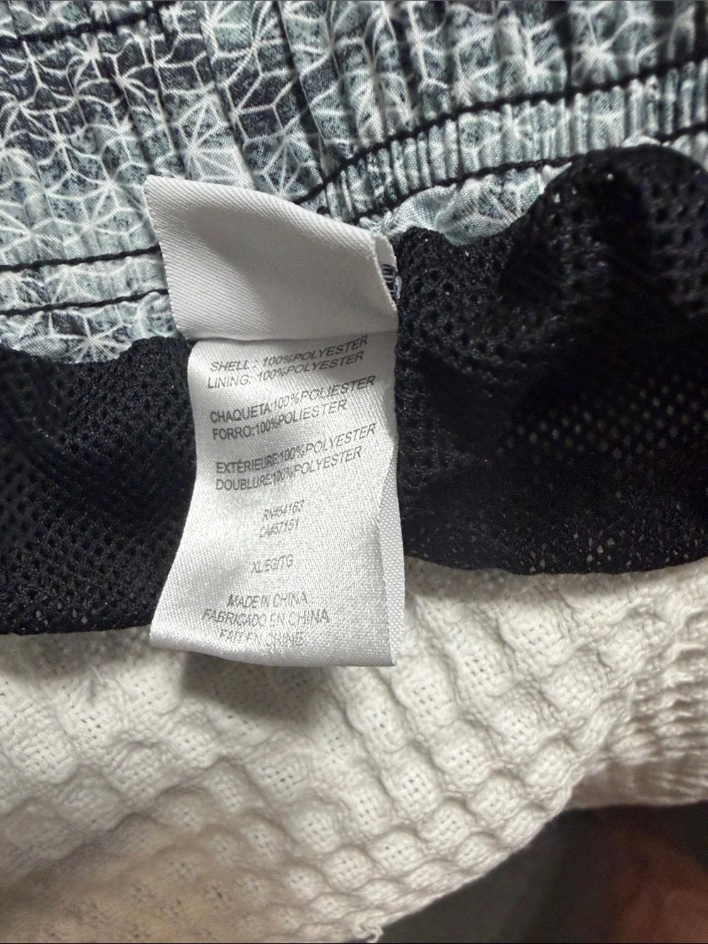 Calvin Klein Black & Gray Patterned Swim Shorts